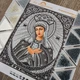 Набір для вишивання бісером Art-Millennium. N-0410 Богородиця Остробрамська (срібло) 20х26 см - зображення 2