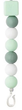 Zawieszka do smoczka Nattou Silicone Miętowa 25 cm 877343 (5414673877343) - obraz 3
