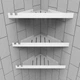 Набір для ванної кімнати «MINIMALISM»: кутова полиця (3 шт.) + мильниця Білий - зображення 4