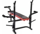 Складная тренировочная скамья Funfit 3864 до 110 кг со стойками для штанги Черно-красная - изображение 7