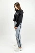 Костюм подростковый для девочки Тик Ток (худи+брюки) 889092 двунитка 146см черный с серым (85702890146) - изображение 2