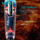 Акумуляторний тример VGR V-260 RED для стрижки волосся і бороди, машинка з LED-дисплеєм, 3 насадки, 2000 мА·год, 9000 об/хв, професійний тример для барбера та дому - изображение 4