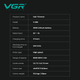 Триммер для стрижки VGR V-299 BLACK, 4 насадки, 9000RPM, 2000 mAh, 5 уровней скорости, LED дисплей - изображение 3