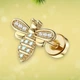 Стильна та зручна сережка для хряща з хромованим покриттям 1 шт Liresmina Jewelry Бджола Liresmina Jewelry - зображення 1