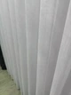 Тюль однотонный на бамбуковой основе с шениловой ниткой, цвет белый, 300см Х 260см - на тесьме 6см (930-Т32) - изображение 3