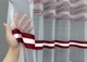 Тюль VR-Textil 1772т Фатин полосы Бордовый с белым 300х270 см (42-0768) - изображение 4