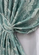 Комплект штор на люверсах VR-Textil Парча № 1777ш Бирюзовый с молочным 155х270 см 2 шт (37-0262) - изображение 5