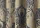 Комплект штор на люверсах VR-Textil Парча № 1776ш Бежевый с синим 155х270 см 2 шт (37-0261) - изображение 8