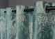 Комплект штор на люверсах VR-Textil Парча № 1777ш Бирюзовый с молочным 155х270 см 2 шт (37-0262) - изображение 8