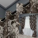 Комплект штор на люверсах VR-Textil Парча № 1773ш Венге с молочным 155х270 см 2 шт (37-0260) - изображение 1