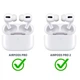 Силиконовые амбушюры для AirPods Pro 1 / 2 с отверстиями для уменьшения давления (пара), M white - изображение 3