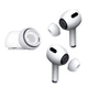 Силиконовые амбушюры для AirPods Pro 1 / 2 с отверстиями для уменьшения давления (пара), M white - изображение 9