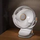 Портативний вентилятор на прищіпці акумуляторний гнучкий Mini Fan White - зображення 3