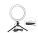 Кільцева лампа Ring Fill Light QX-200 20 см, LED світло для фото і відео, компактна модель чорного кольору - зображення 5