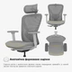 Крісло Mealux Q1 Air Fabric Grey (арт. HF Q-1 F/G) - изображение 8