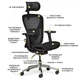 Крісло Mealux Q1 Air Black (арт. HF-Q1 M/B) - зображення 4
