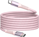 Kabel zasilający i synchronizacyjny Verbatim 100 W z magnesem, USB-C do USB-C, 120 cm, różowy (23942318576) - obraz 1