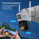 Вулична 6MP IP Камера 2 в 1 WiFi Поворотна TOX EP5 ICSEE - изображение 4