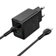 Зарядний пристрій із швидкою зарядкою PD30W та QC3.0 та кабелем Type-C to Type-C HOCO N71 1Type-C, 1USB Чорний - зображення 3