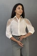 Блузка INEDIT 29202 White XL - зображення 5
