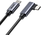 Kabel Unitek USB Type-C - USB Type-C 90­° Angled PD 100W 3 m Black (C14123BK-3M) - obraz 4