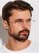Чоловічі окуляри для зору безоправні Ralph +3.00 тітанові завушники Blue Blocker - зображення 10
