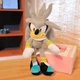 Мягкая плюшевая игрушка Соник Сильвер 40см, игрушка из мультфильма Sonic, Серый - изображение 1