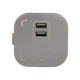 Розетка трековая двойная USB 2.4 А, Unique Elegance Pandora (серебро) - изображение 1