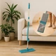 Швабра с отжимом для пола и окон Spin Mop 360, самоотжимающая, для уборки без рук с 2 насадками из микрофибры Синяя LENSP-360-Blue - изображение 1