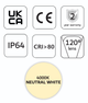 Profesjonalna tasma LED MW Lighting HQS 9.6 W/m 12V 120LED 4000K IP64 5m (5902135156766) - obraz 4