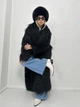 Эко-шуба из искусственного меха лама, черного цвета , зима, размер S - изображение 2