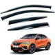 Дефлектори вікон (вітровики) для Renault Arkana 2019-2022 / MX3 2021+ с хром полоской (HAWK) - зображення 1