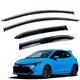 Дефлекторы окон (ветровики) для Toyota Corolla 2019+ HB с нерж. хром полоской (HAWK) - изображение 1