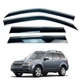Дефлектори вікон (вітровики) для Subaru Forester 2008-2013 з нерж. хром полоскою (HAWK) - зображення 1