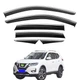 Дефлекторы окон (ветровики) для Nissan X-Trail T32 2013-2021 / Rogue 6шт. с нерж. хром полоской (HAWK) - изображение 1