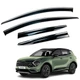 Дефлектори вікон (вітровики) для KIA Sportage LWB 2021+ з нерж. хром полоскою (HAWK) - зображення 1
