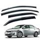 Дефлектори вікон (вітровики) для Toyota Corolla 2007-2013 з нерж. хром полоскою (HAWK) - зображення 1