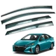 Дефлекторы окон (ветровики) для Toyota Prius 2016-2022 с нерж. хром полоской (HAWK) - изображение 1