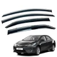 Дефлекторы окон (ветровики) для Toyota Corolla XI E170 2013-2018 с нерж. хром полоской (HAWK) - изображение 1