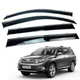 Дефлекторы окон (ветровики) для Toyota Highlander 2008-2014 с нерж. хром полоской (HAWK) - изображение 1