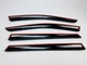 Дефлекторы окон (ветровики) для Volkswagen ID.6 2021+ с нерж. хром полоской (HAWK) - изображение 5