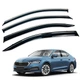 Дефлектори вікон (вітровики) для Skoda Octavia A8 2020+ Sedan з нерж. хром полоскою (HAWK) - зображення 1