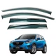 Дефлекторы окон (ветровики) для Mazda CX-5 2010-2017 с нерж. хром полоской (HAWK) - изображение 1