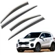 Дефлектори вікон (вітровики) для KIA Sportage 2016-2021 з нерж. хром полоскою (HAWK) - зображення 1