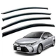 Дефлекторы окон (ветровики) для Toyota Corolla 2019+ Sedan с нерж. хром полоской (HAWK) - изображение 1