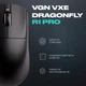 Ігрова міша бездротова VGN VXE Dragonfly R1 PRO (VXE-R1-PRO-BLK), Чорний - зображення 2
