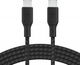Kabel Belkin Braided USB Type-C – USB Type-C 100W 3 m Black (CAB014BT3MBK) - obraz 2