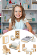 Drewniany domek dla lalek Ricokids 3-piętrowy RK-878 787801 (5903890623340) - obraz 10
