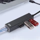Мережева карта DM CHB012 Gigabit USB Type A 4 in 1 алюмінієва USB 3.0 hub RJ45 мережевий адаптер 1000 Мбіт/с - зображення 3