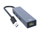 Мережева карта DM CHB012 Gigabit USB Type A 4 in 1 алюмінієва USB 3.0 hub RJ45 мережевий адаптер 1000 Мбіт/с - зображення 1